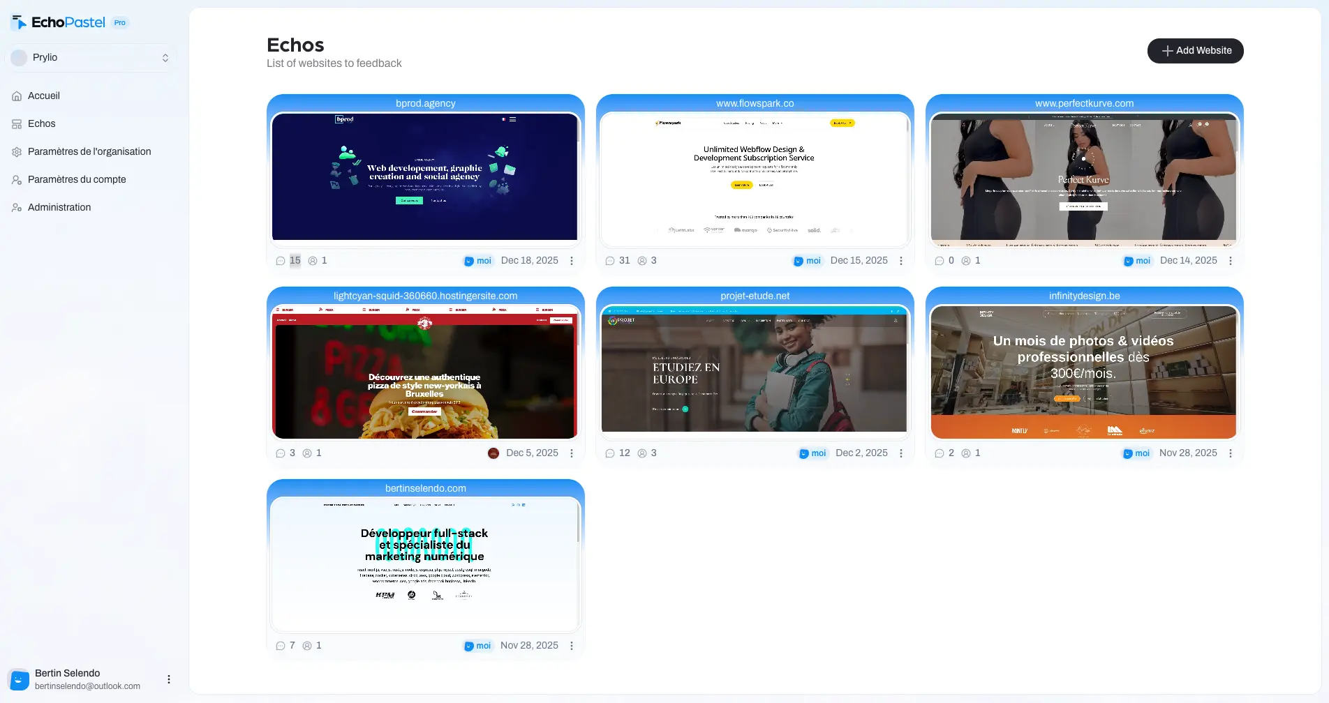 EchoPastel Dashboard